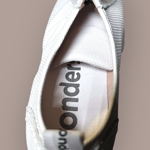 Wonders Wild Off Sneakers For Woman Platforms White Leather A-2424 Sz 9.5/40 - Picture 9 of 15